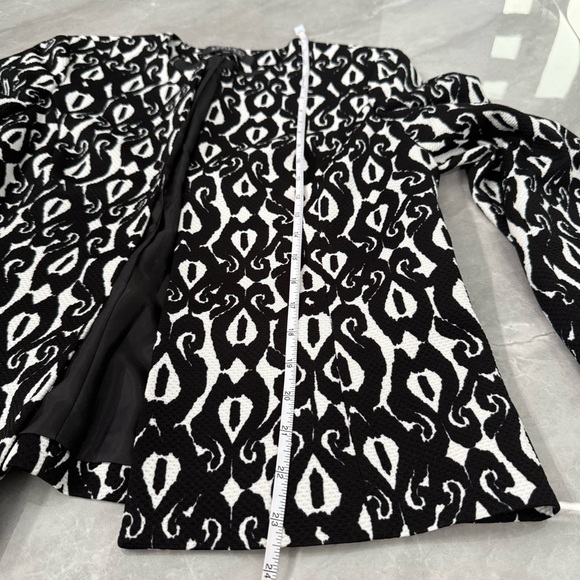 Women’s Kasper Open Front Patterned Long Sleeve Blazer Jacket Size 10P - Picture 15 of 16